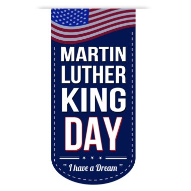 Martin Luther King Day banner design clipart