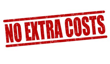 No extra costs stamp clipart