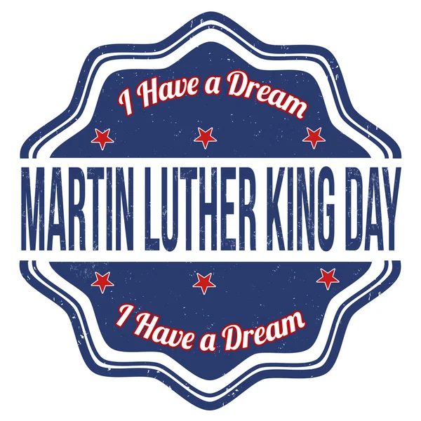 Sello de día Martin Luther King — Archivo Imágenes Vectoriales