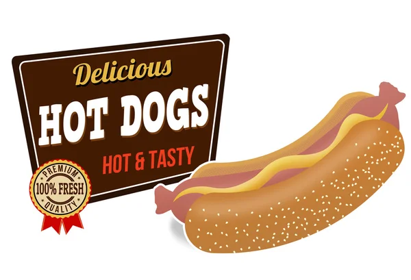 Hot Dogs-ikonen — Stock vektor