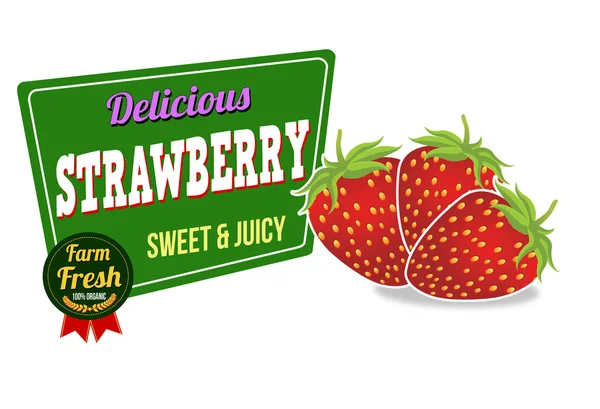 Strawberry icon — Stock Vector