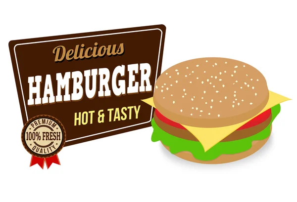 Hamburger pictogram — Stockvector