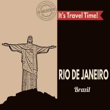 Rio de Janeiro, retro turistik poster