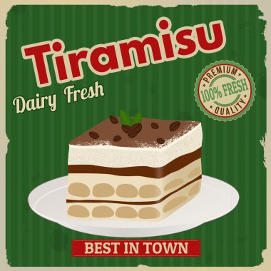 Tiramisu retro poster
