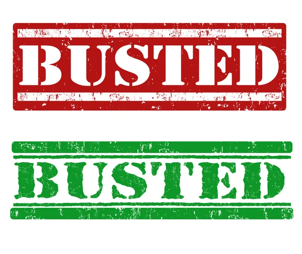 Busted stamps — Stock Vector