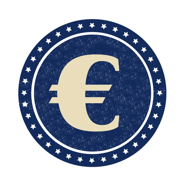 Carimbo euro — Vetor de Stock