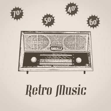 Radio icon poster