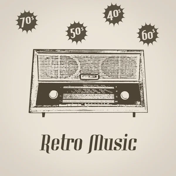 Cartaz ícone de rádio —  Vetores de Stock