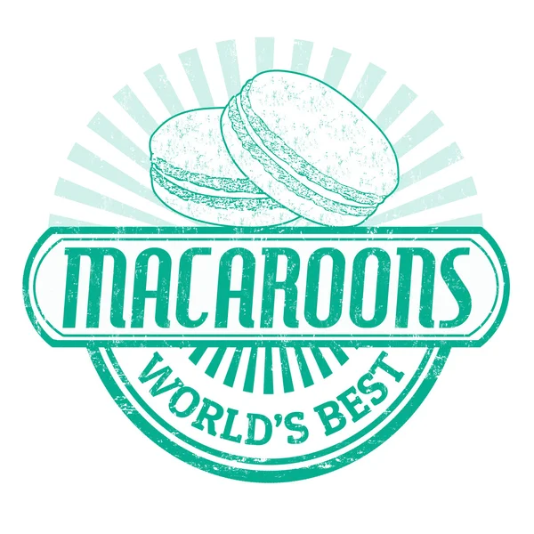 Macaroons stamp — Stock Vector