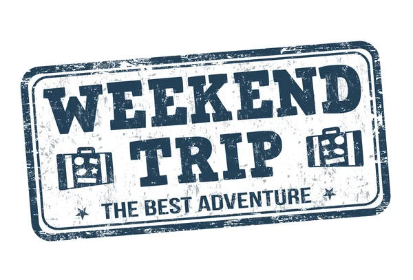 Timbru excursie de weekend — Vector de stoc