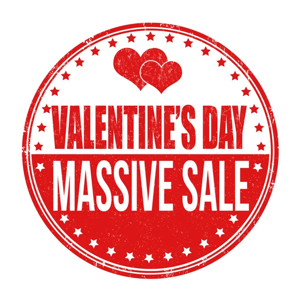 Valentines Day massive sale stamp — Stock Vector