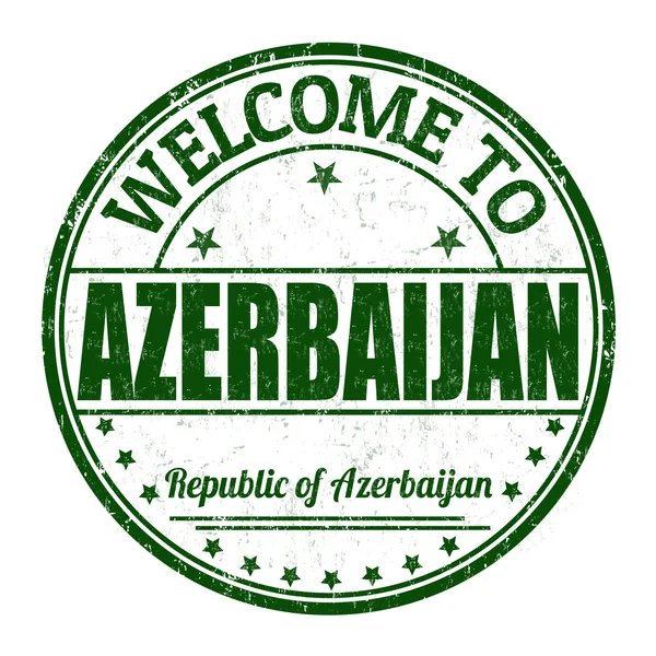 Welcome to Azerbaijan stamp — Stock Vector