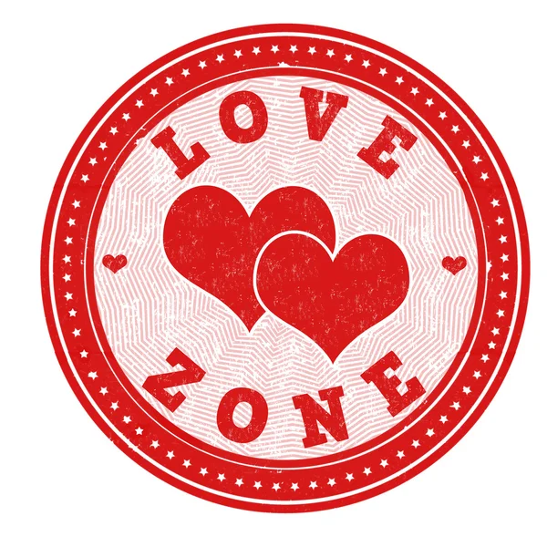 Love zone stamp — Stock Vector