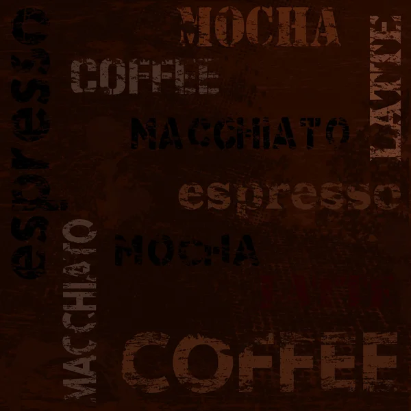 Cartel tipográfico de café — Archivo Imágenes Vectoriales