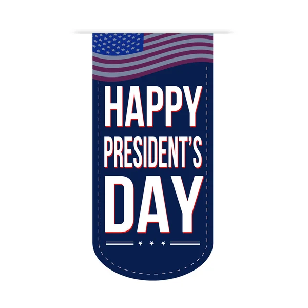 Diseño del banner del Día de los Presidentes Felices — Vector de stock