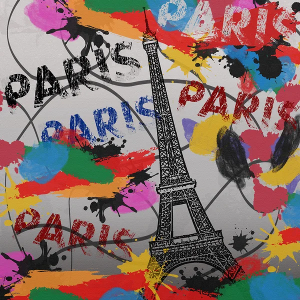 Paris vintage grunge poster — Stok Vektör