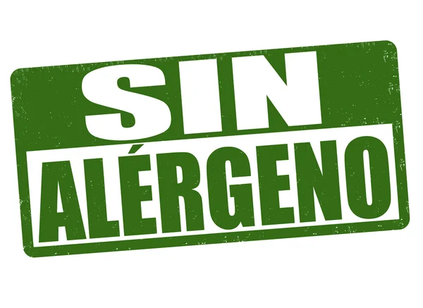 Timbro privo di allergeni — Vettoriale Stock