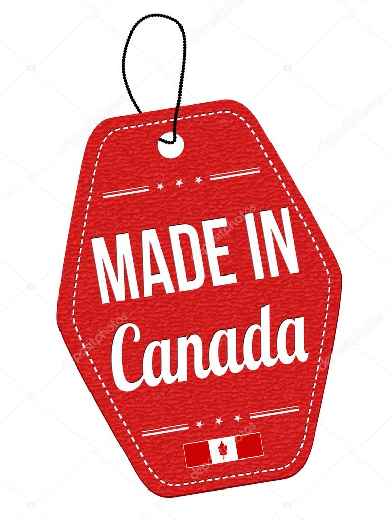 Made in Canada label or price tag