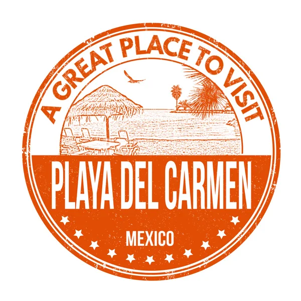 Sello Playa del Carmen — Archivo Imágenes Vectoriales