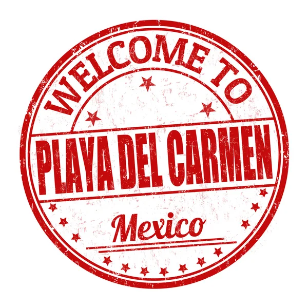 Welcome to Playa del Carmen stamp — Stock Vector