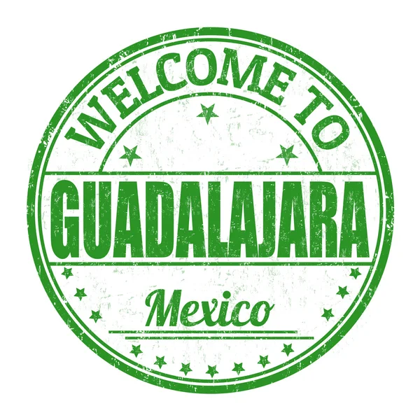 Willkommen bei der Guadalajara-Briefmarke — Stockvektor
