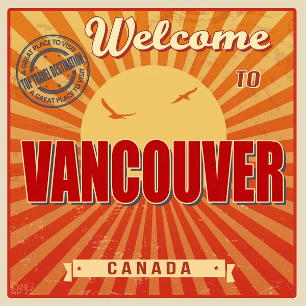 Vancouver retro plakát — Stockový vektor