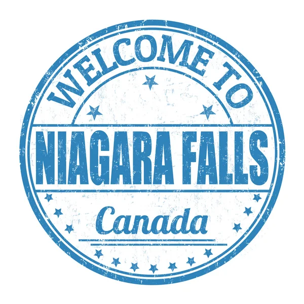 Welkom bij Niagara Falls stempel — Stockvector