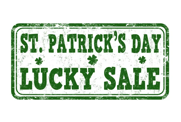 Ημέρα του St. Patrick τυχερός πώληση σφραγίδα — Διανυσματικό Αρχείο