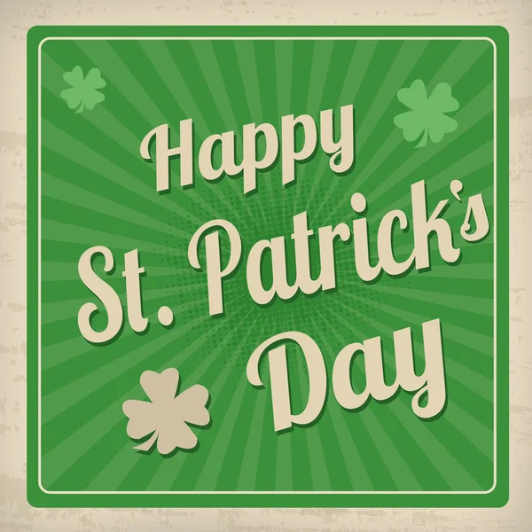 Happy St. Patrick's Day poster — Stock Vector