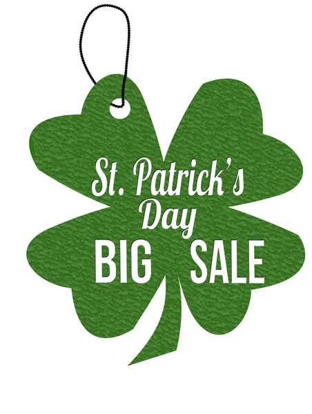 St. Patrick's Day big sale label or price tag — Stock Vector