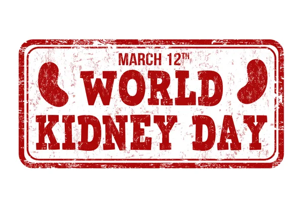 World kidney day stamp — Stock Vector