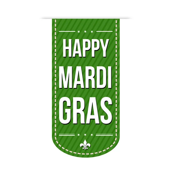 Χαρούμενος Σχεδιασμός banner Mardi Gras — Διανυσματικό Αρχείο
