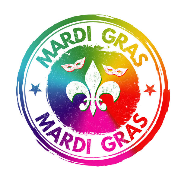 Mardi Gras stamp Royalty Free Stock Vectors