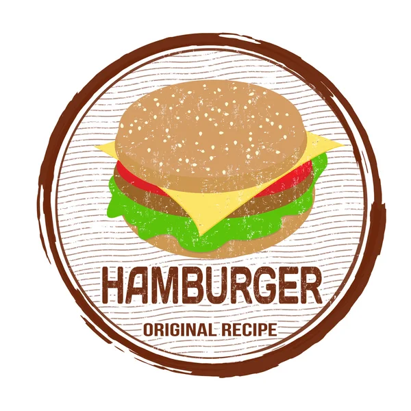 Гамбургер штамп — стоковий вектор