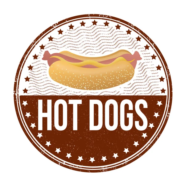 Timbre Hot Dogs — Image vectorielle