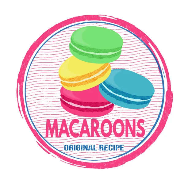 Macaroons stamp — Stock Vector