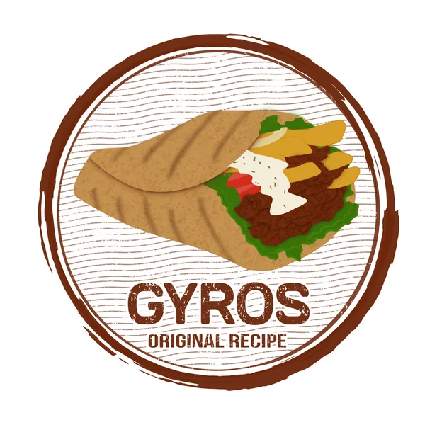 Timbro Gyros — Vettoriale Stock