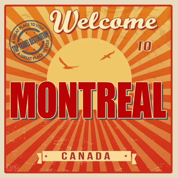 Montreal retro poster — Stok Vektör