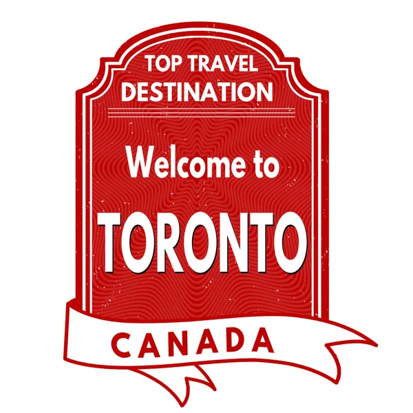 Bem-vindo ao selo de Toronto — Vetor de Stock