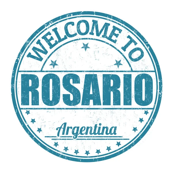 Welcome to Rosario stamp — Stock Vector