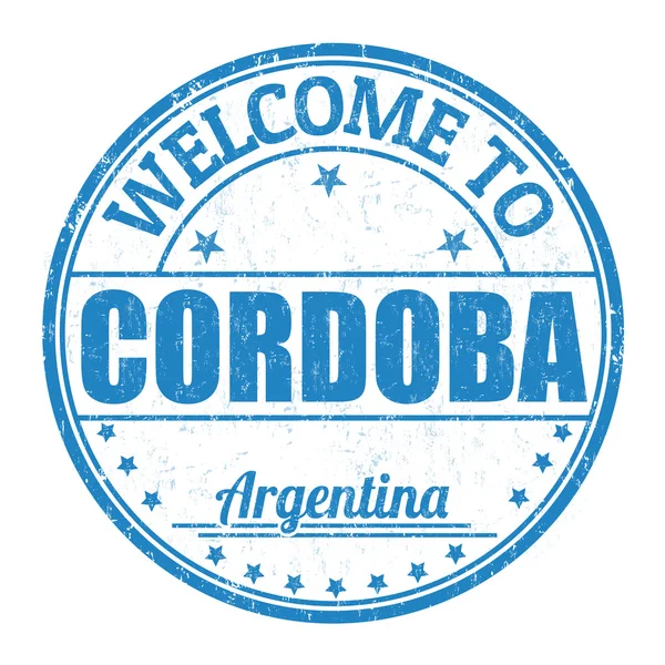 Welcome to Cordoba stamp — Stock Vector