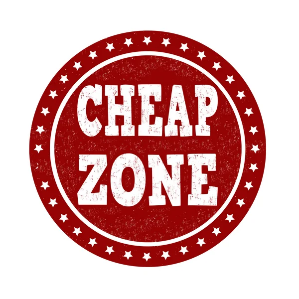Cheap zone stamp — Stock Vector
