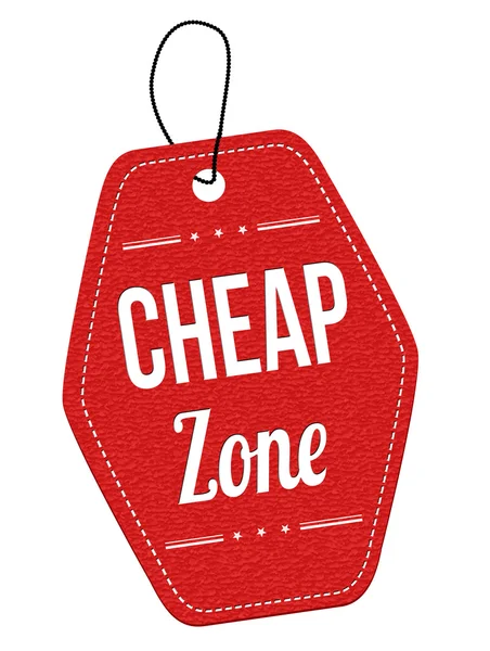 Cheap zone label or price tag — Stock Vector