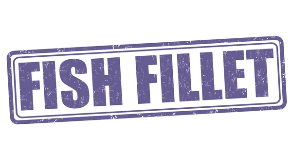 Ψάρια φιλέτο σφραγίδα — Διανυσματικό Αρχείο