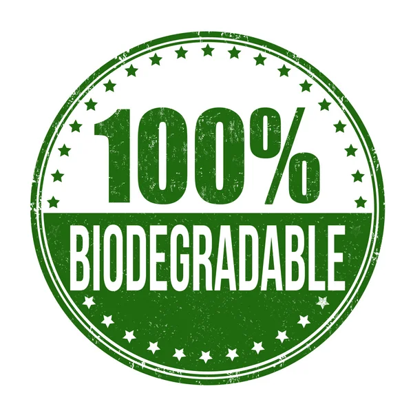 Timbre biodégradable — Image vectorielle