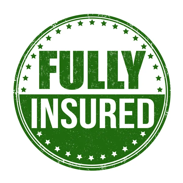 Fully insured stamp — Stock Vector
