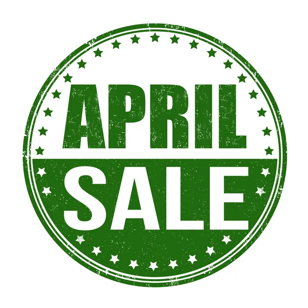 Sello de venta abril — Vector de stock