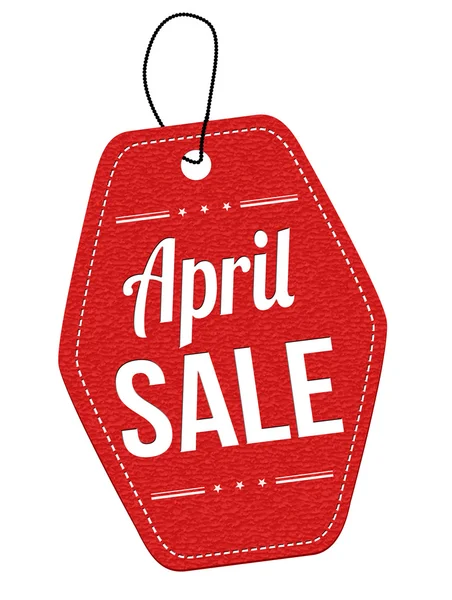 April sale label or price tag — Stock Vector