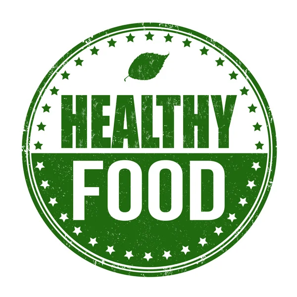 Sello de comida saludable — Vector de stock