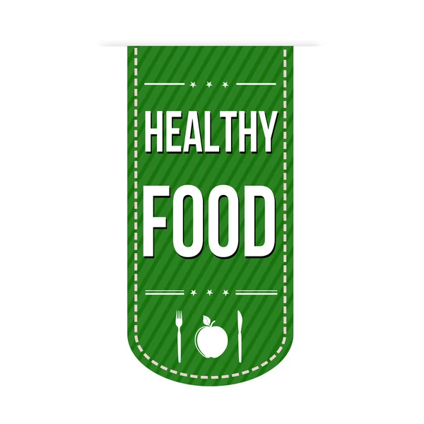 Healthy food banner design — Stock Vector